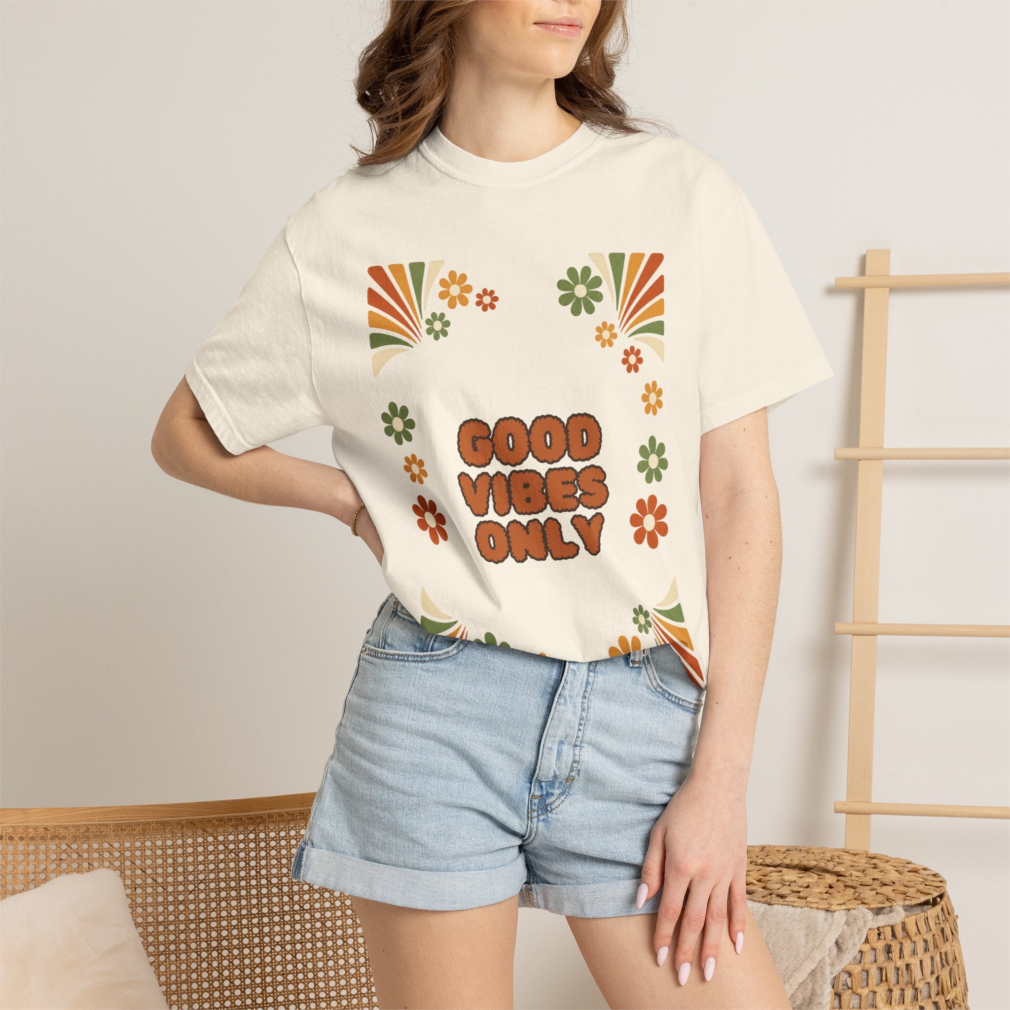 Good Vibes Only Shirt, Retro Groovy Tee, 70s Aesthetic Gift, Positive Affirmation Sweatshirt