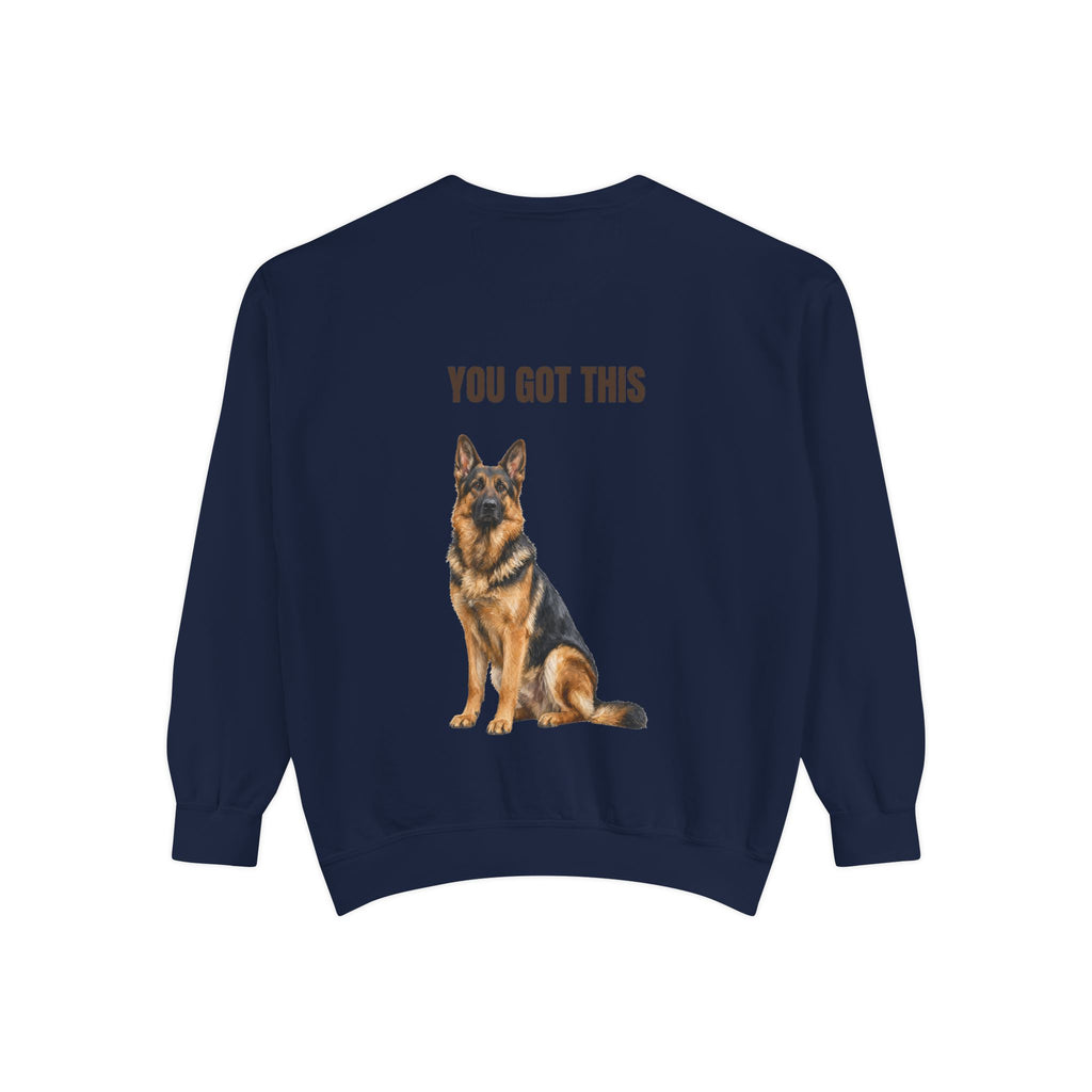 You Got This German Shepherd Shirt, GSD Dog Lover Motivational Tee, Encouragement Dog Mom Gift, Painterly Dog Sweatshirt