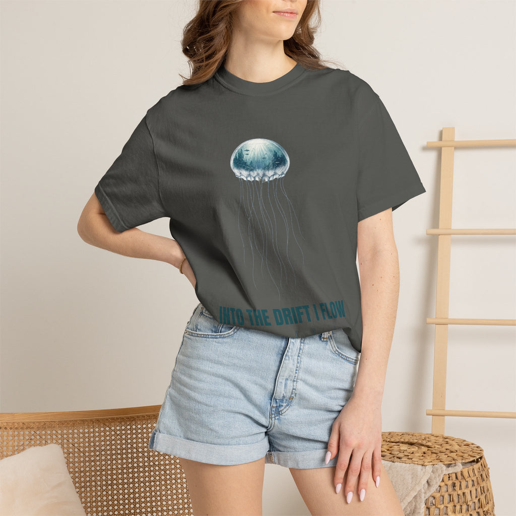 Into the Drift I Flow Shirt, Jellyfish Double Exposure Tee, Ocean Diver Sea Life Gift, Nautical Marine Sweatshirt