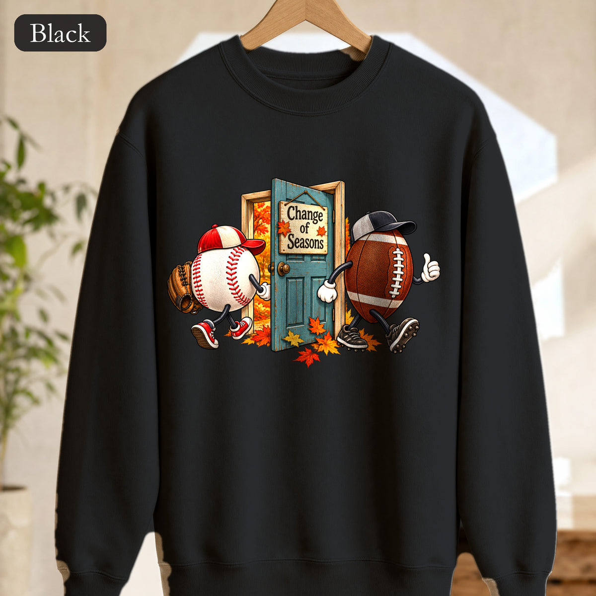 Change of Season Baseball to Football Sweatshirt | Fall Sports