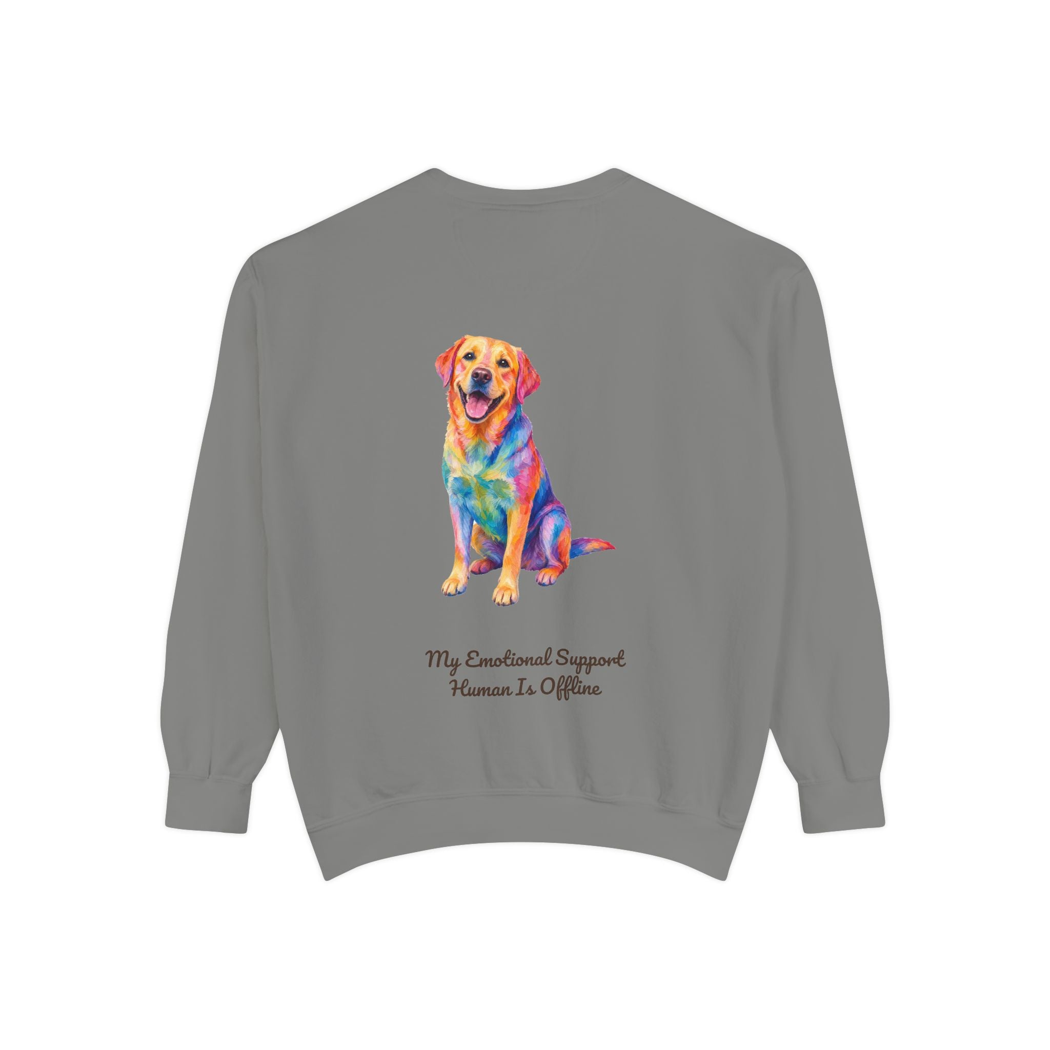 Labrador Shirt, My Emotional Support Human Is Offline Tee, Funny Lab Dog Mom Gift, Painterly Dog Lover Sweatshirt