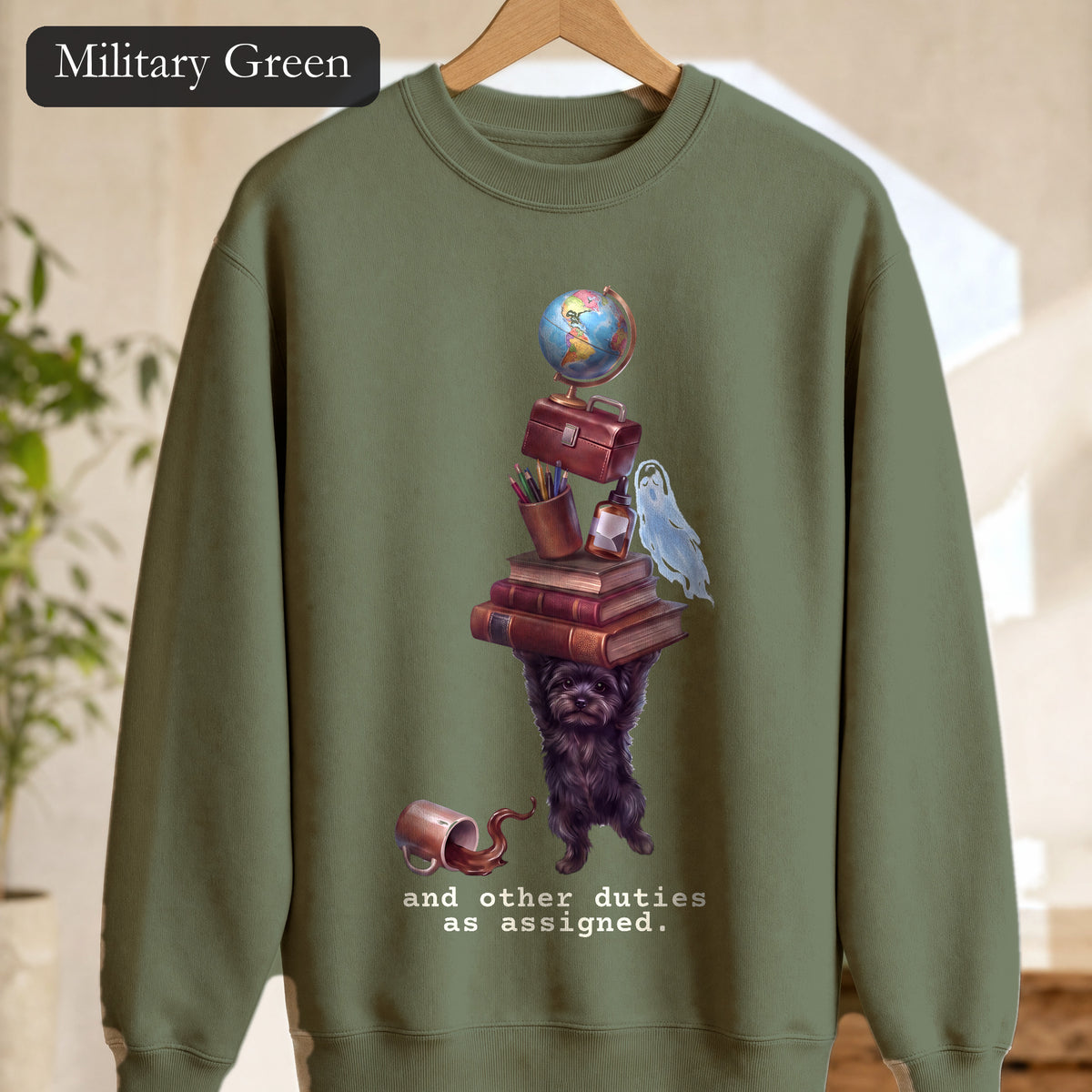And Other Duties As Assigned Sweatshirt, Funny Paraprofessional Crewneck, School Staff Dog Sweatshirt, Teacher and Teacher Aide Gift