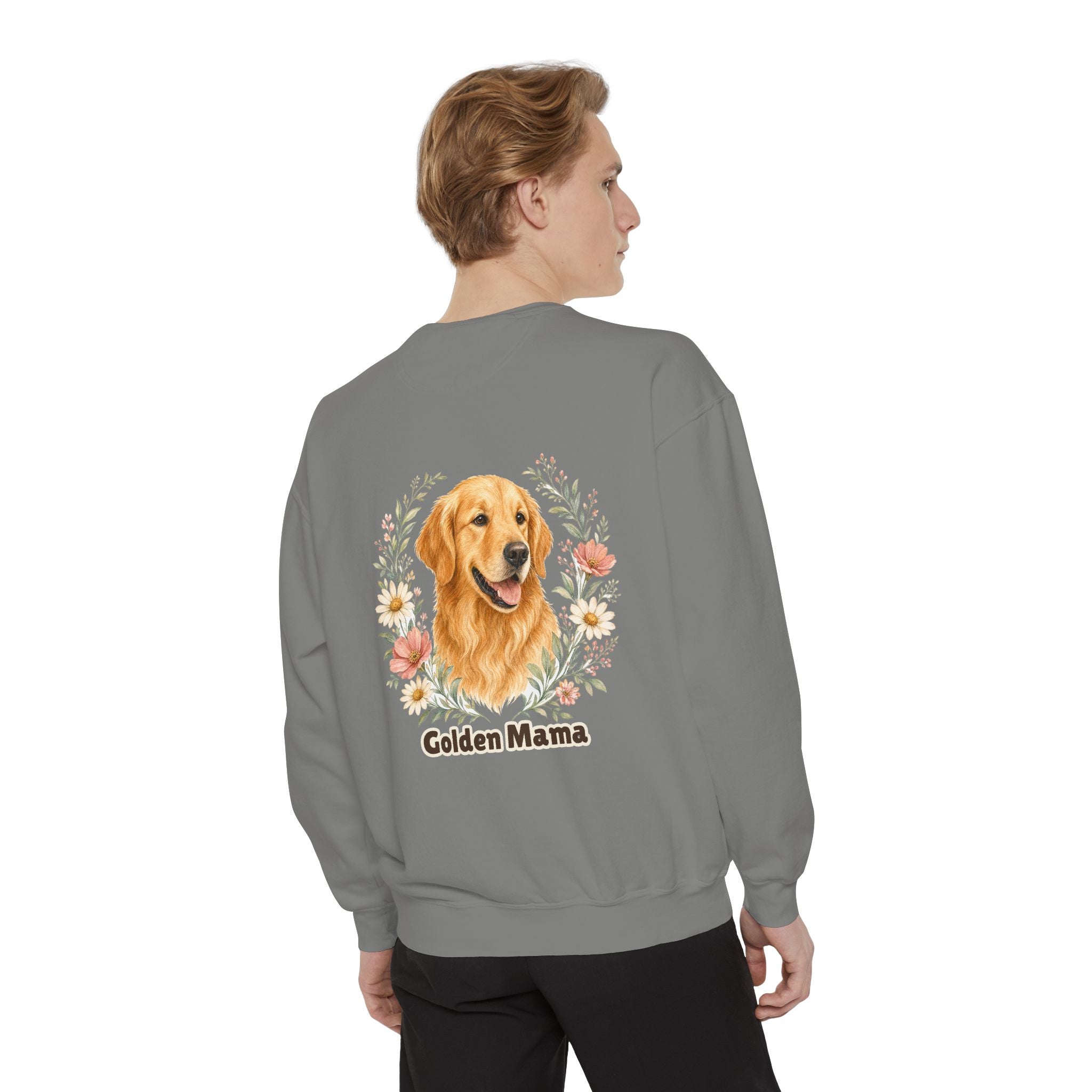 Golden Retriever Mom Shirt, Golden Mama Tee, Dog Mom Gift, Wildflower Dog Lover Sweatshirt, Cute Dog Owner Gift