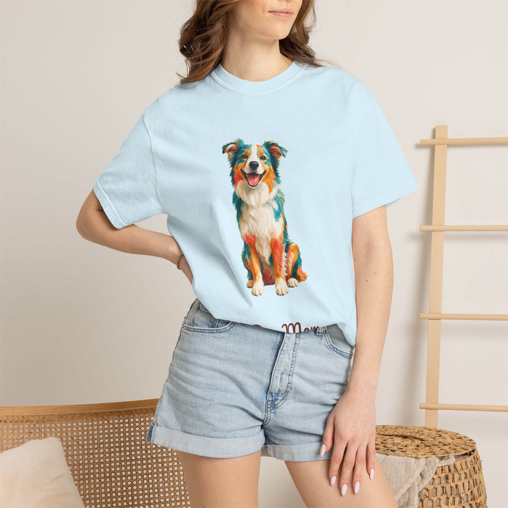 Dog Mom Shirt, Vibrant Painterly Dog Tee, Bold Dog Lover Gift, Colorful Dog Owner Sweatshirt