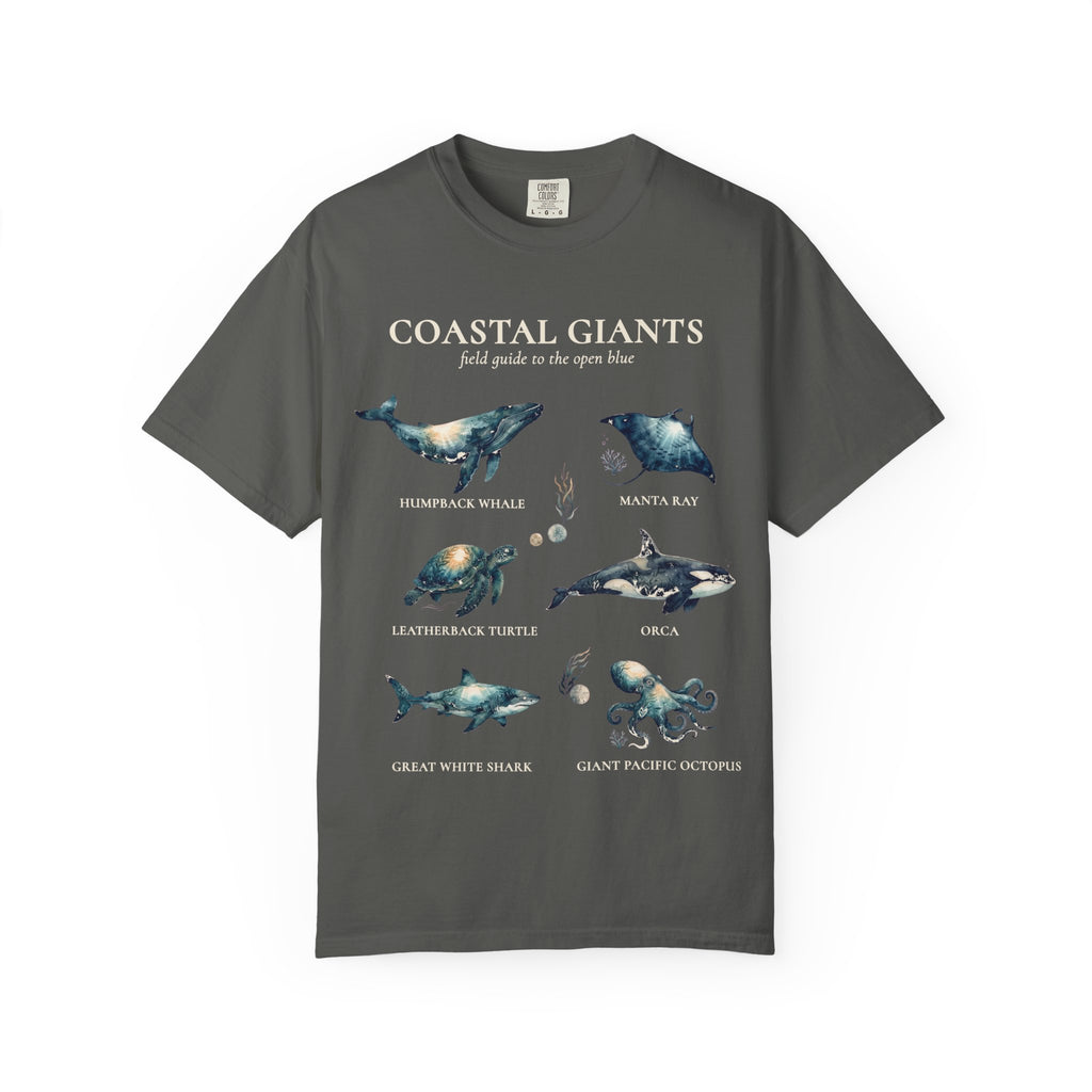 Coastal Giants Ocean Field Guide Shirt, Whale Manta Sea Turtle Tee, Marine Life Ocean Lover Gift, Nautical Sweatshirt