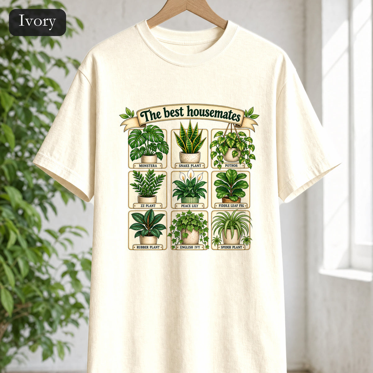 The Best Housemates plant grid Shirt | Tee