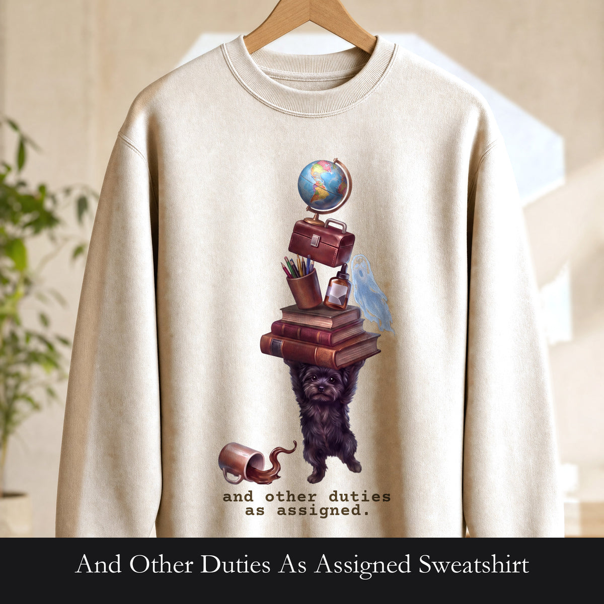 And Other Duties As Assigned Sweatshirt, Funny Paraprofessional Crewneck, School Staff Dog Sweatshirt, Teacher and Teacher Aide Gift