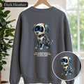 Robot Dog Emotional Support Human Offline Shirt, Funny AI Dog Tee, Tech Programmer Gift, Sci-Fi Humor Sweatshirt