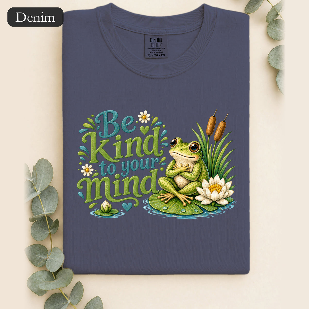 Be Kind To Your Mind Shirt, Cute Frog Tee, Mental Health Awareness Gift, Kawaii Frog Shirt