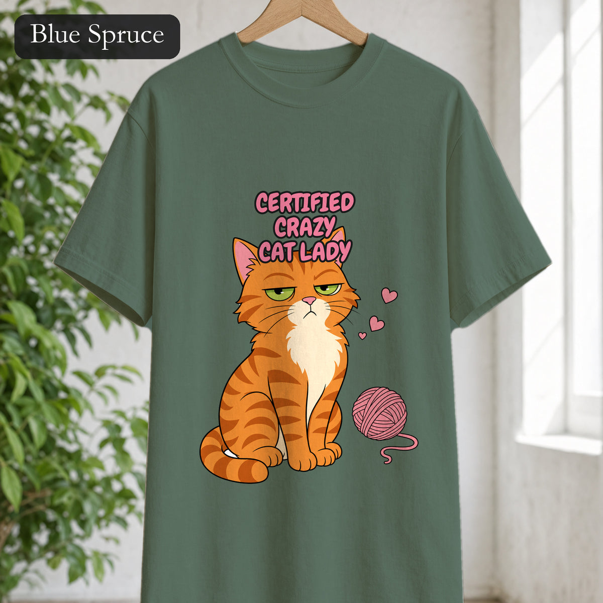 Certified Crazy Cat Lady Shirt, Orange Cat Mom Tee, Ginger Cat Lover Gift, Funny Cat Owner Sweatshirt