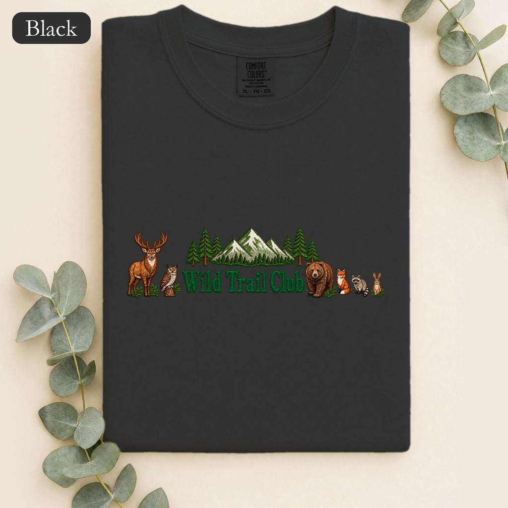Embroidered Autumn Wildlife Wild Trail Club Shirt