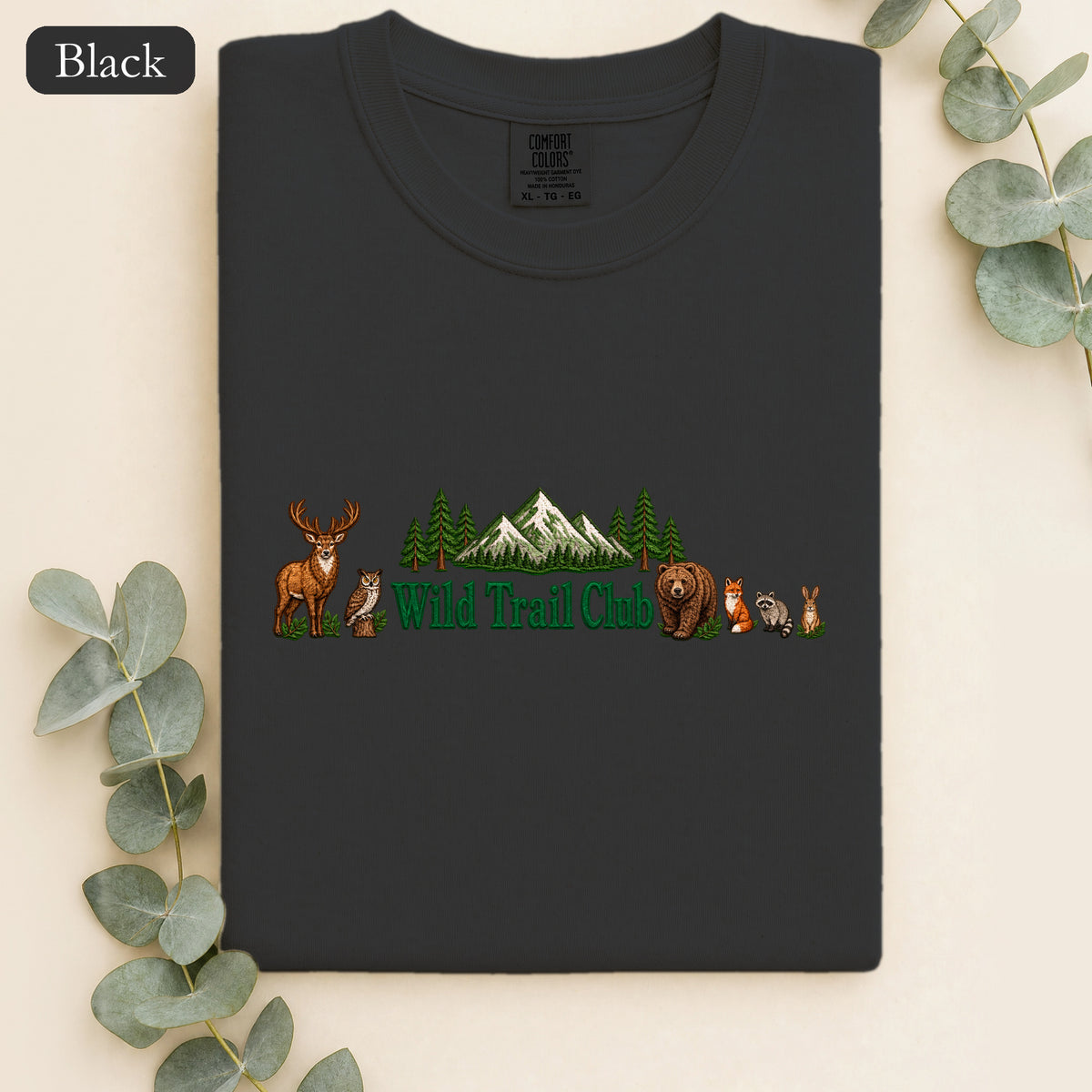 Embroidered Autumn Wildlife Wild Trail Club Shirt