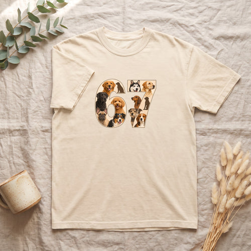 67 Dogs Shirt, Funny 67 Meme Dog Tee, Trendy Dog Number Gift, Dog Lover Sweatshirt