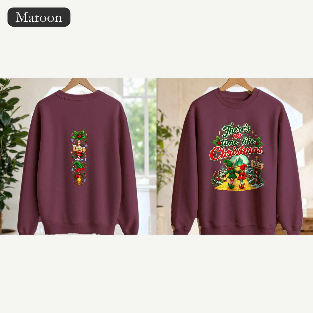 There is No Time Like Christmas Crewneck Sweatshirt | Elf Holiday Design