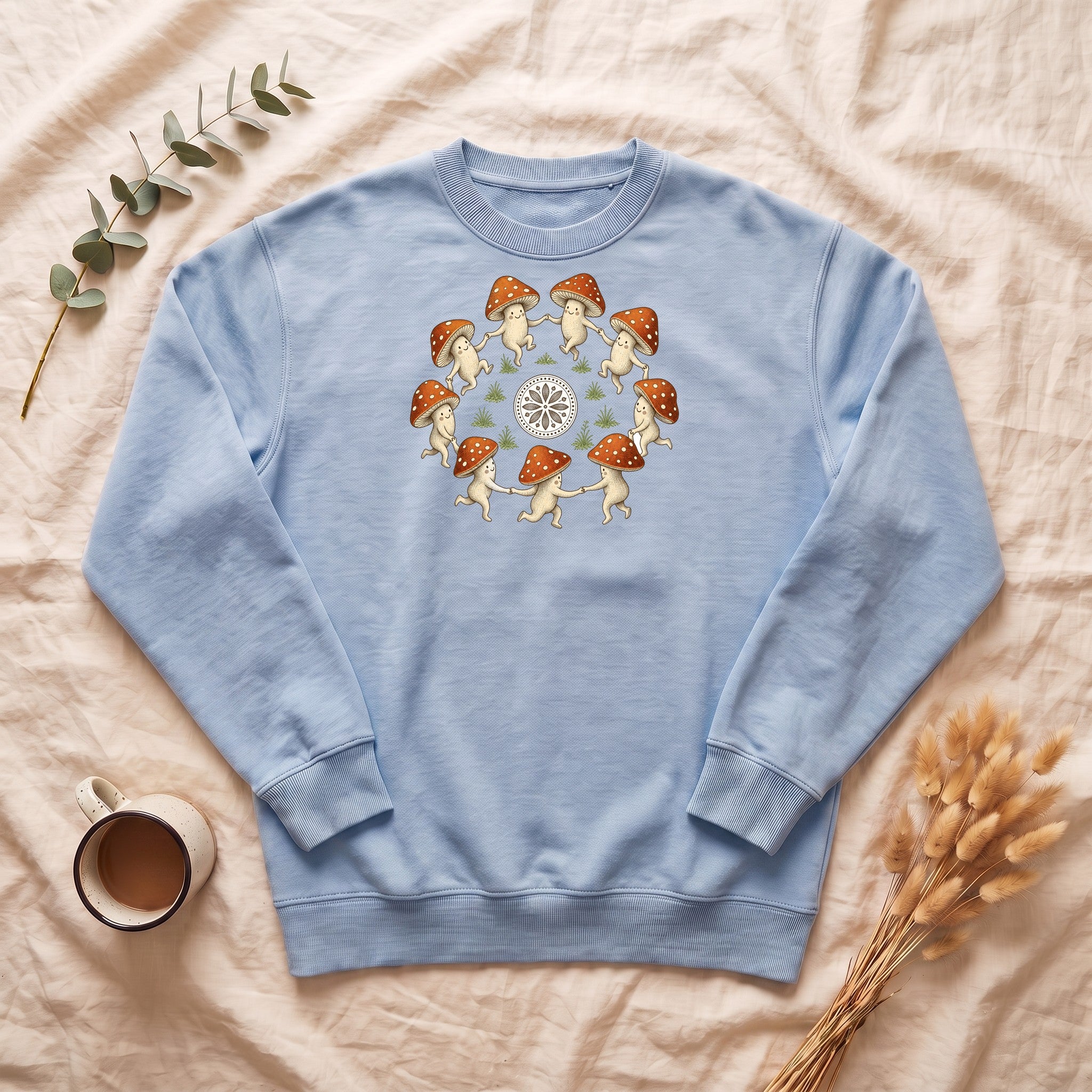 Cottagecore Mushroom Shirt, Fairy Ring Tee, Goblincore Nature Gift, Whimsical Mushroom Sweatshirt