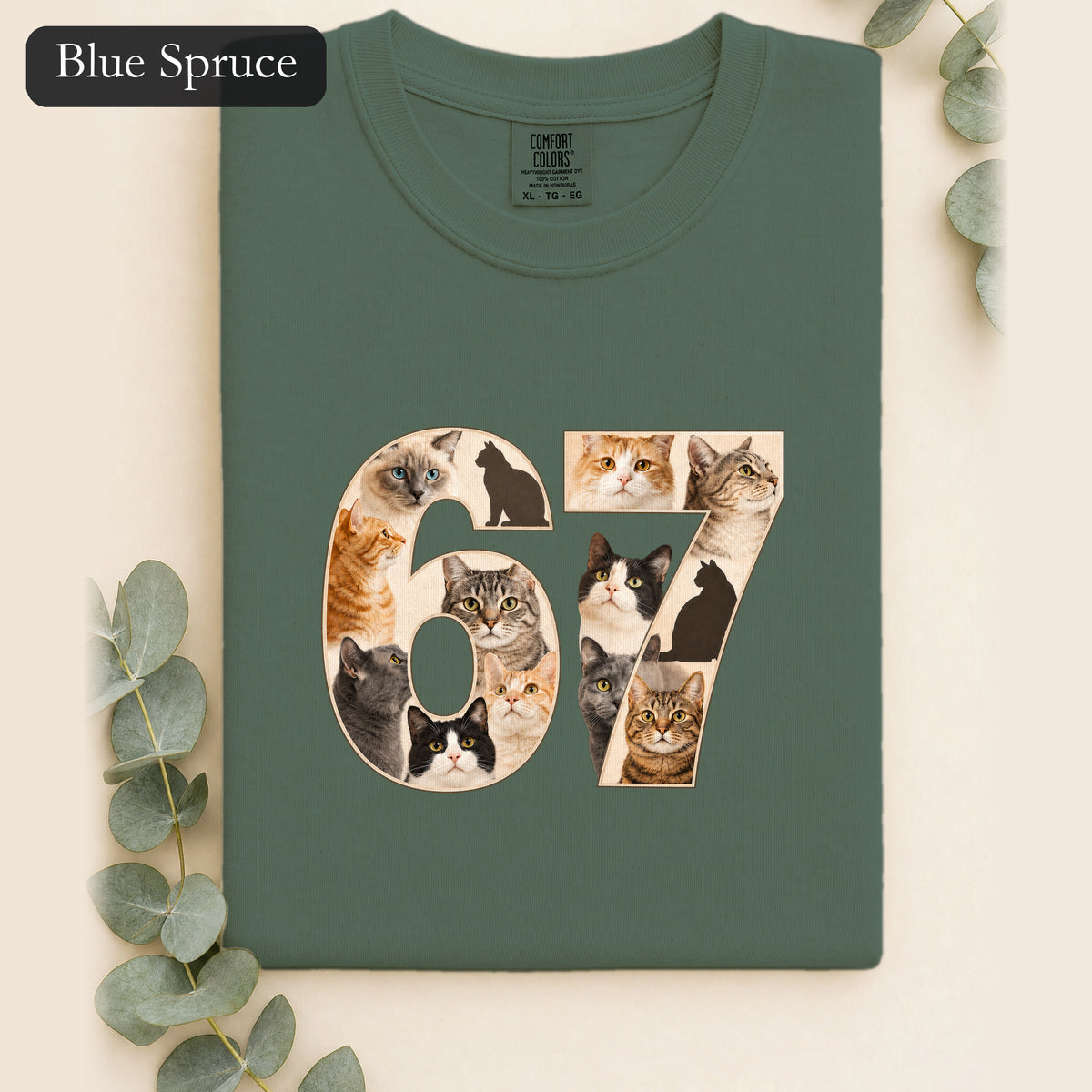 67 Cats Shirt, Funny 67 Meme Cat Tee, Trendy Cat Number Gift, Cat Lover Sweatshirt