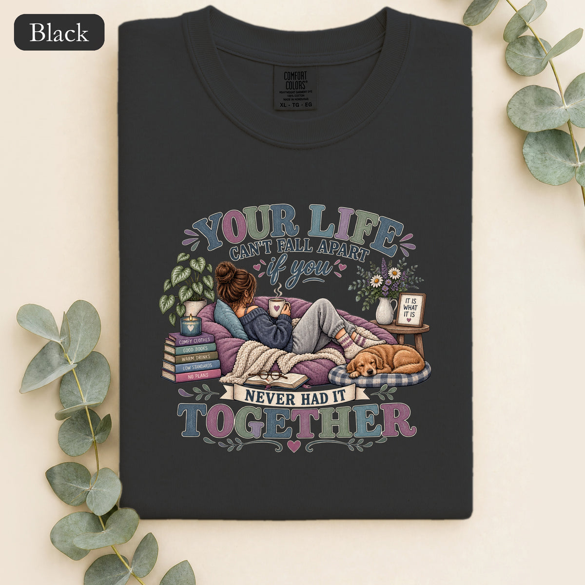 Your Life Your Cottagecore Aesthetic Shirt | Cozy Reading Dog Design