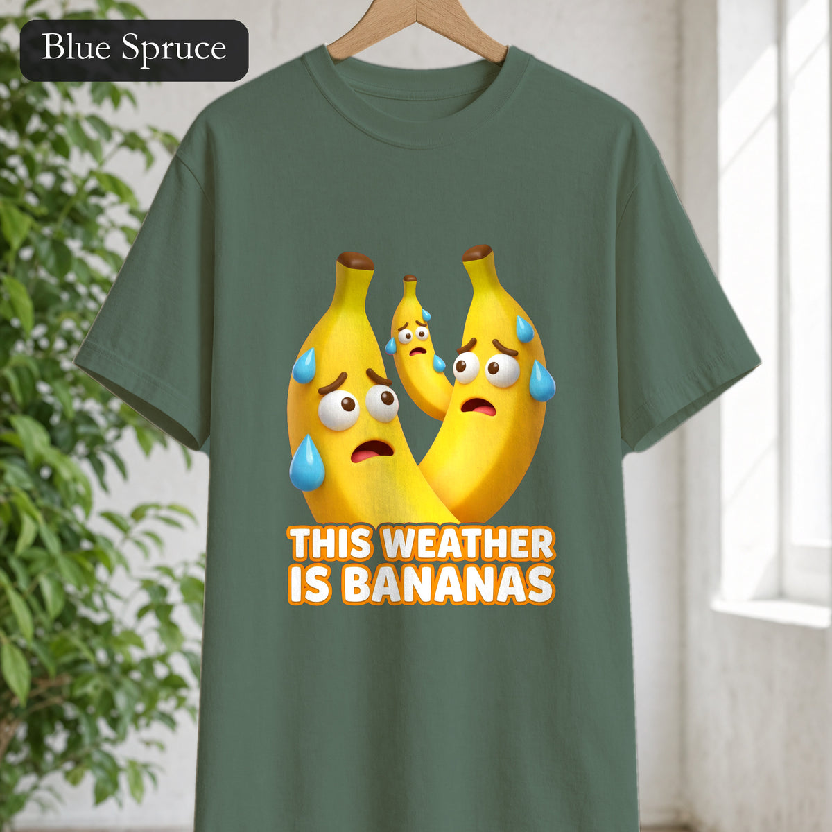 This Weather Is Bananas Shirt, Funny Sweating Banana Tee, Summer Heat Humor Gift, Hot Weather Pun Sweatshirt