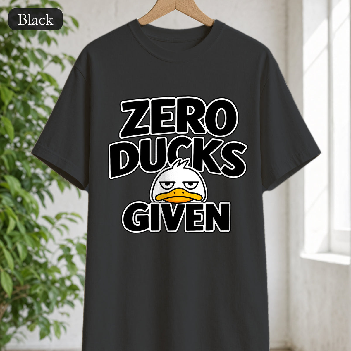 Zero Ducks Given shirt | Funny duck illustration, sarcastic slogan