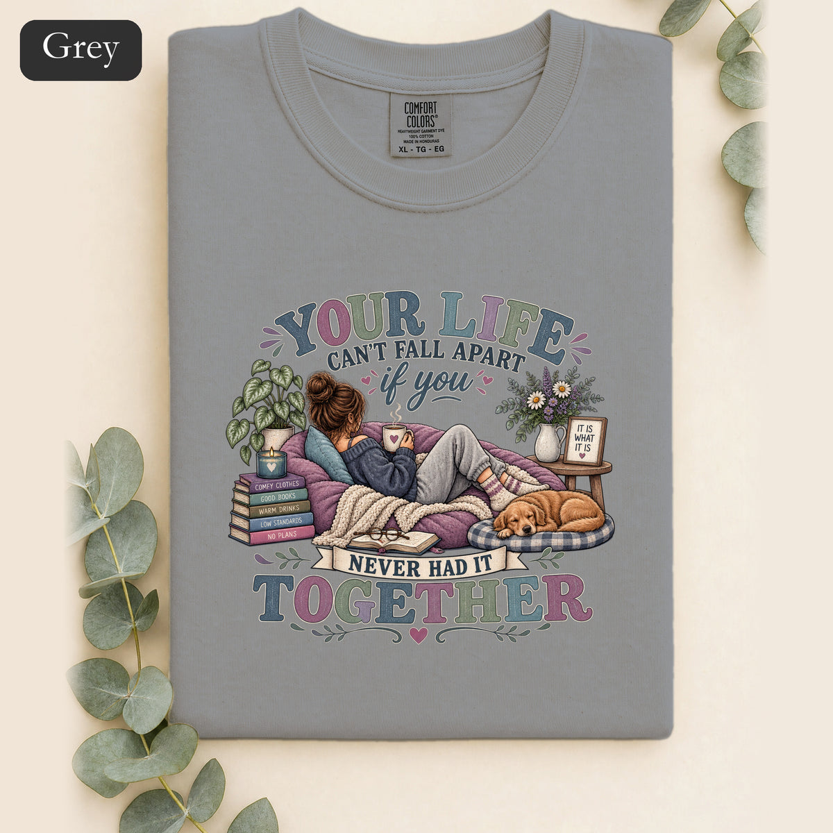Your Life Your Cottagecore Aesthetic Shirt | Cozy Reading Dog Design