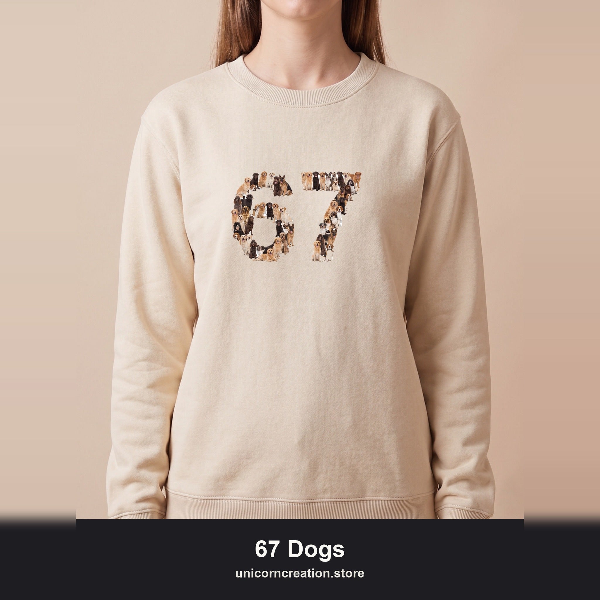 67 Dogs Shirt, Funny 67 Meme Dog Tee, Trendy Dog Number Gift, Dog Lover Sweatshirt