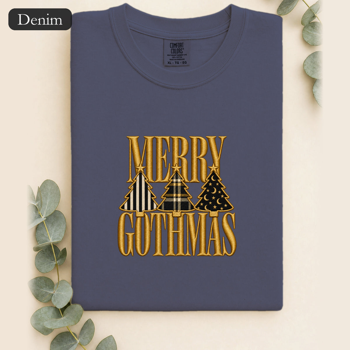 Merry Gothmas Shirt | Gothic Christmas Tree Typography