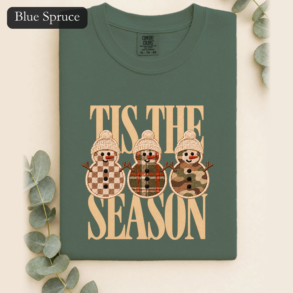 Plaid Snowmen Trio Shirt | Cozy Winter Snowman Design