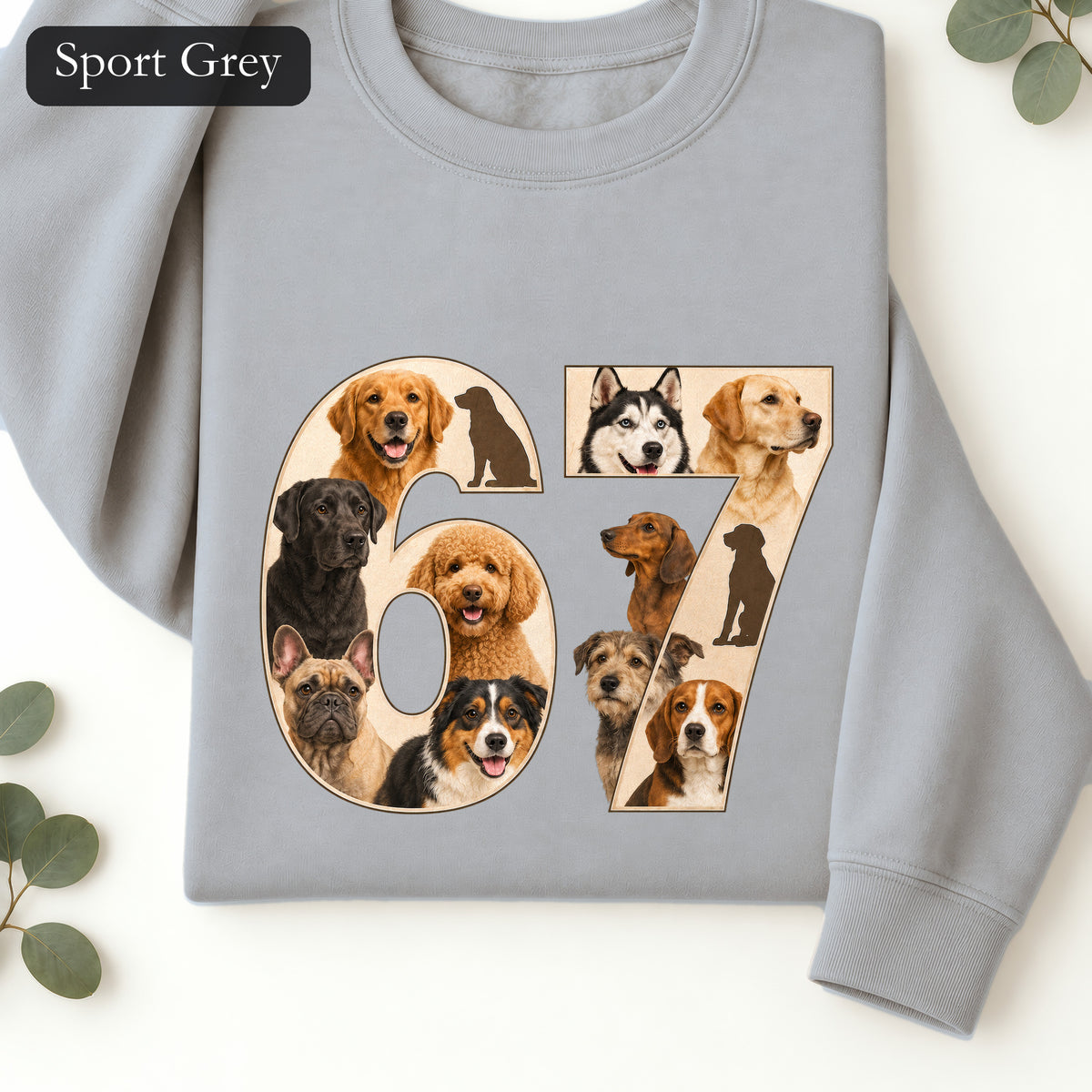 67 Dogs Shirt, Funny 67 Meme Dog Tee, Trendy Dog Number Gift, Dog Lover Sweatshirt