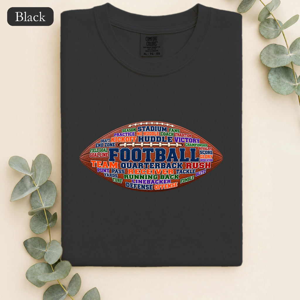 Football Word Cloud Shirt | Football Typography Tee