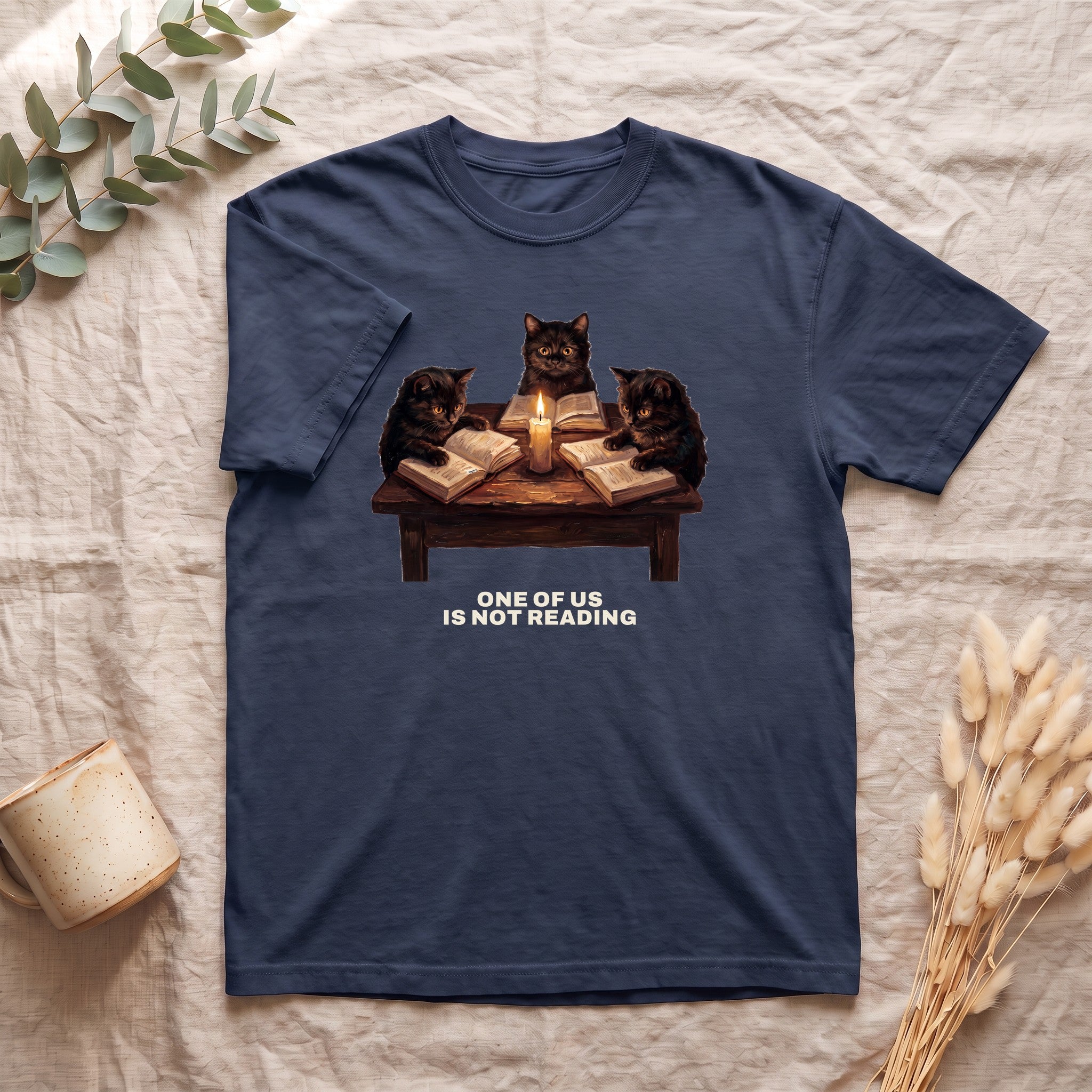 Book Club Cats Shirt, One Of Us Is Not Reading Tee, Funny Book Club Group Tee, Reader Cat Lover Gift