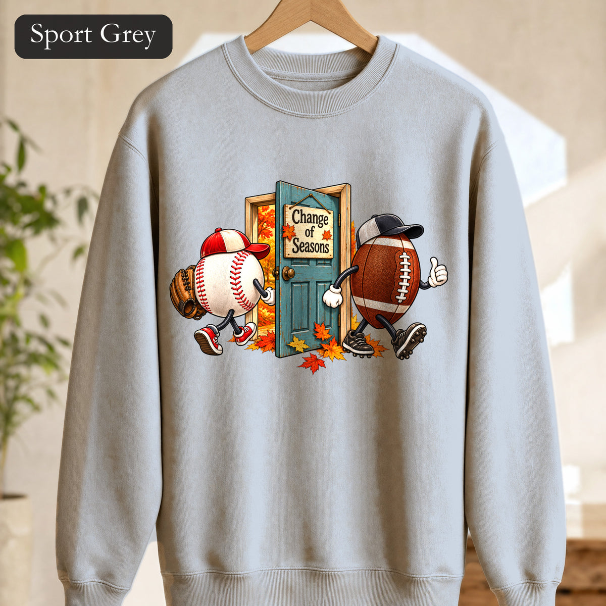 Change of Season Baseball to Football Sweatshirt | Fall Sports