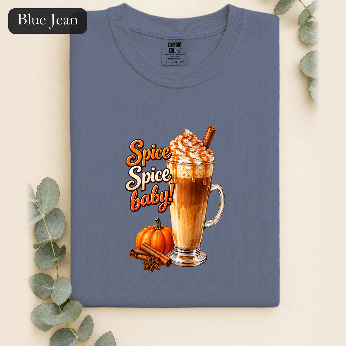 Spice Spice Baby Pumpkin Spice Latte Shirt | Fall Coffee Tee