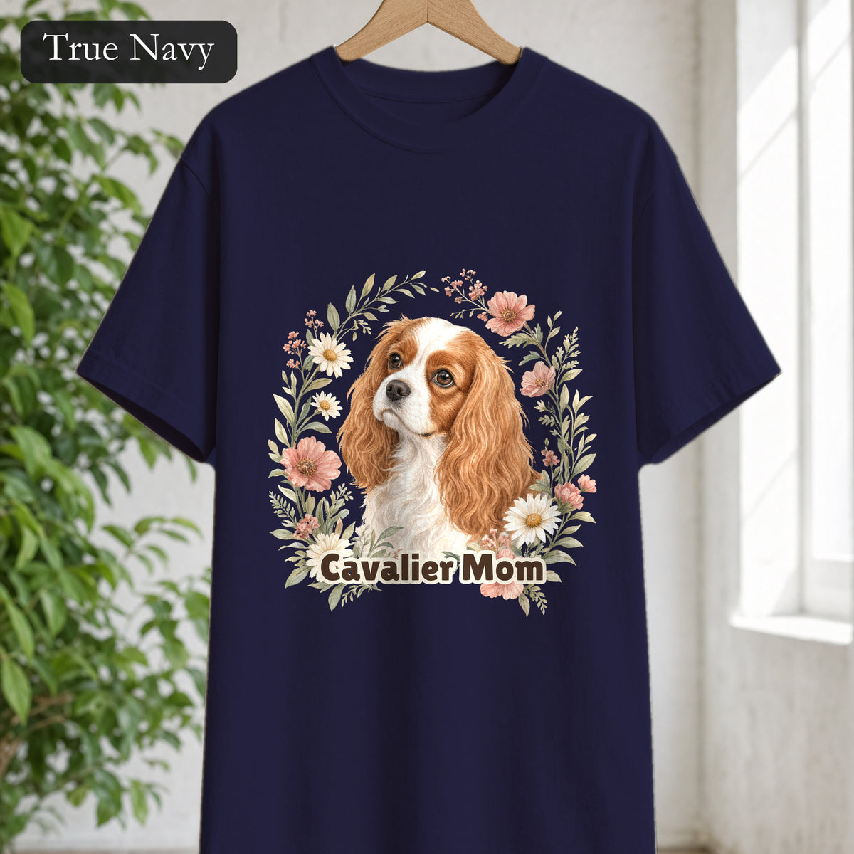 Cavalier Mom Shirt, Cavalier King Charles Spaniel Tee, Dog Mom Gift, Wildflower Dog Lover Sweatshirt