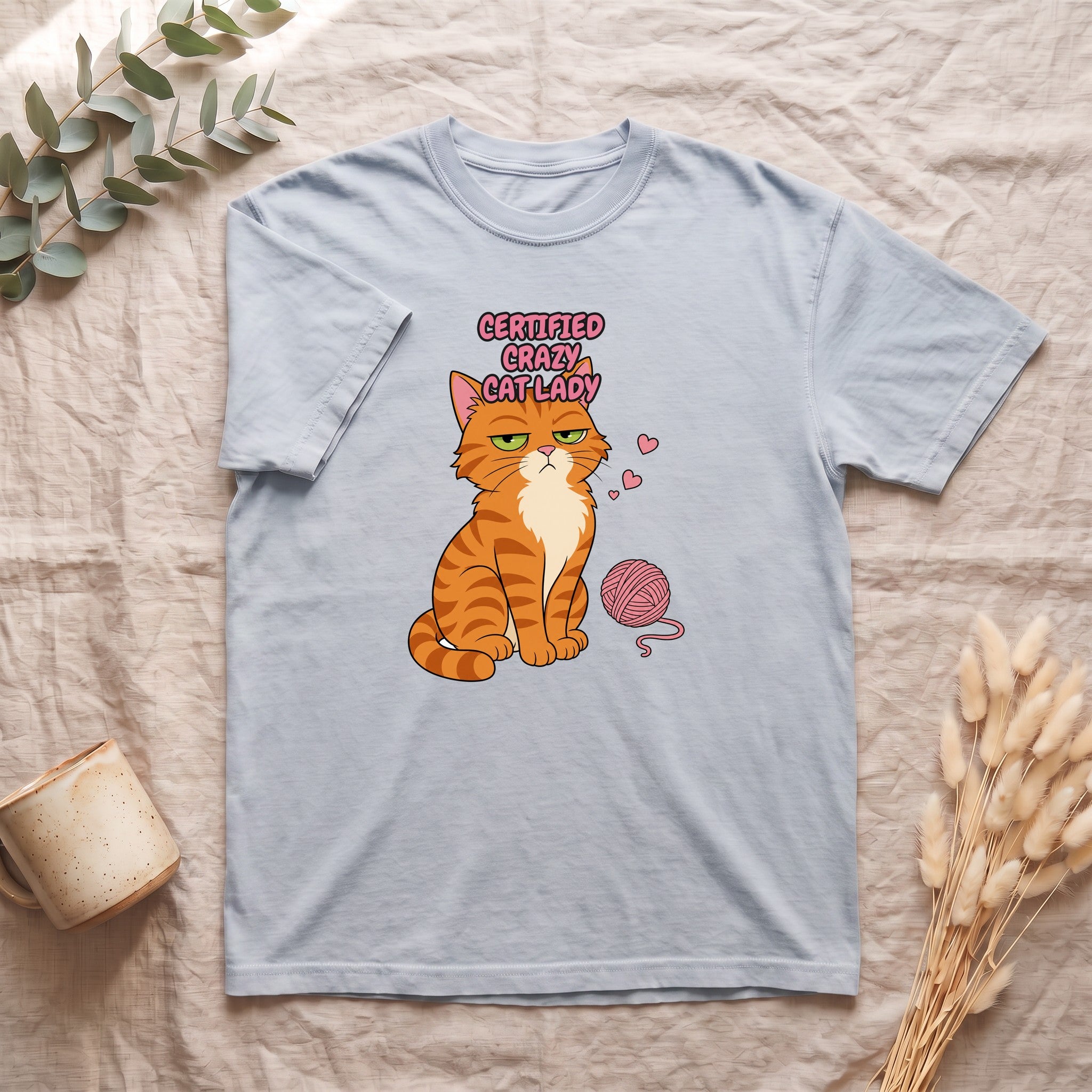 Certified Crazy Cat Lady Shirt, Orange Cat Mom Tee, Ginger Cat Lover Gift, Funny Cat Owner Sweatshirt