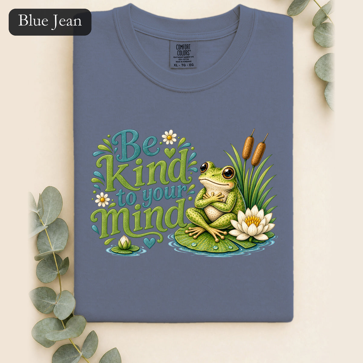 Be Kind To Your Mind Shirt, Cute Frog Tee, Mental Health Awareness Gift, Kawaii Frog Shirt