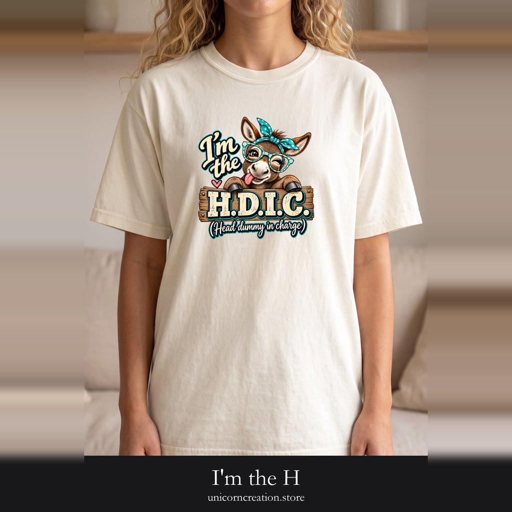 I'm the H.D.I.C. shirt | Funny donkey graphic, retro colors