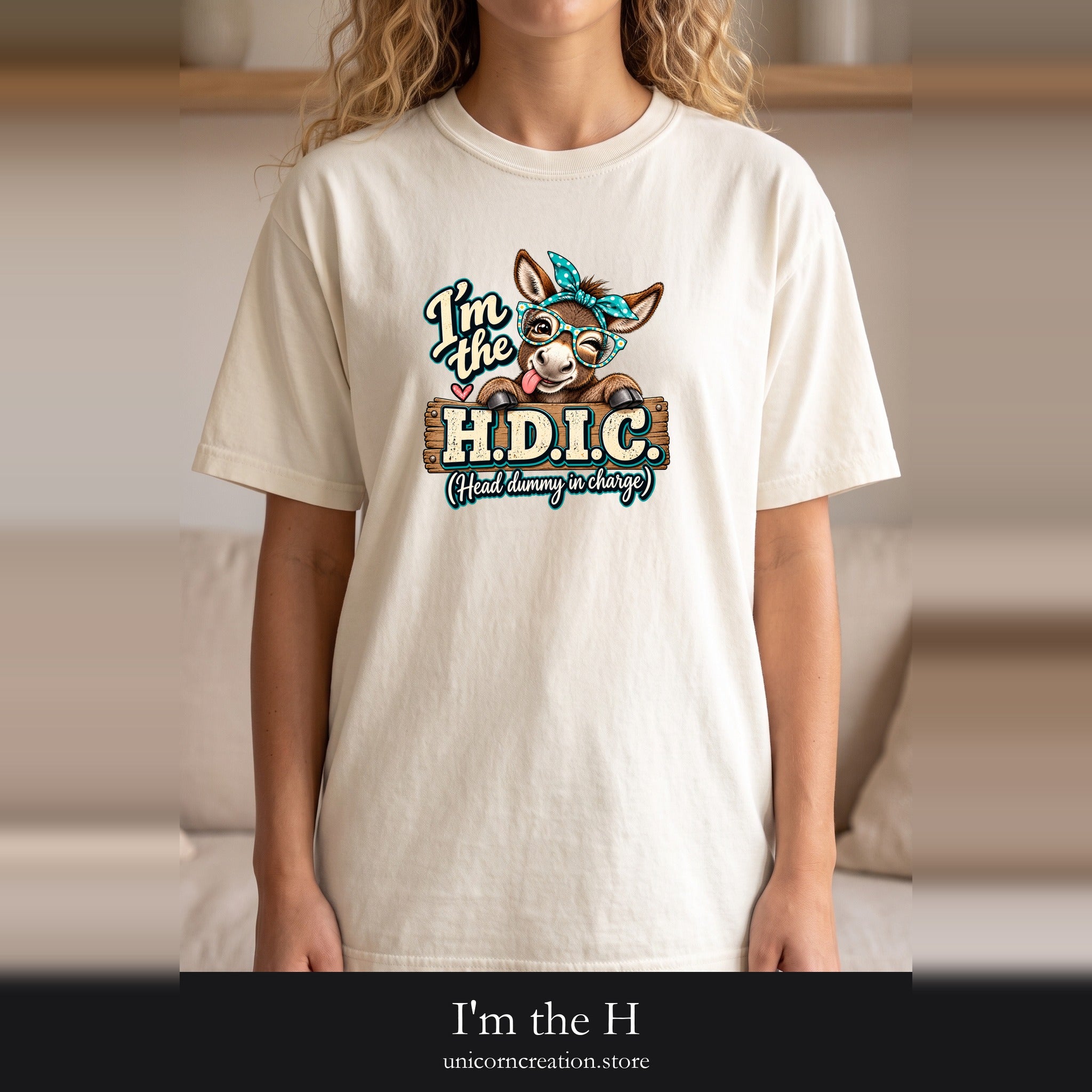 I'm the H.D.I.C. shirt | Funny donkey graphic, retro colors