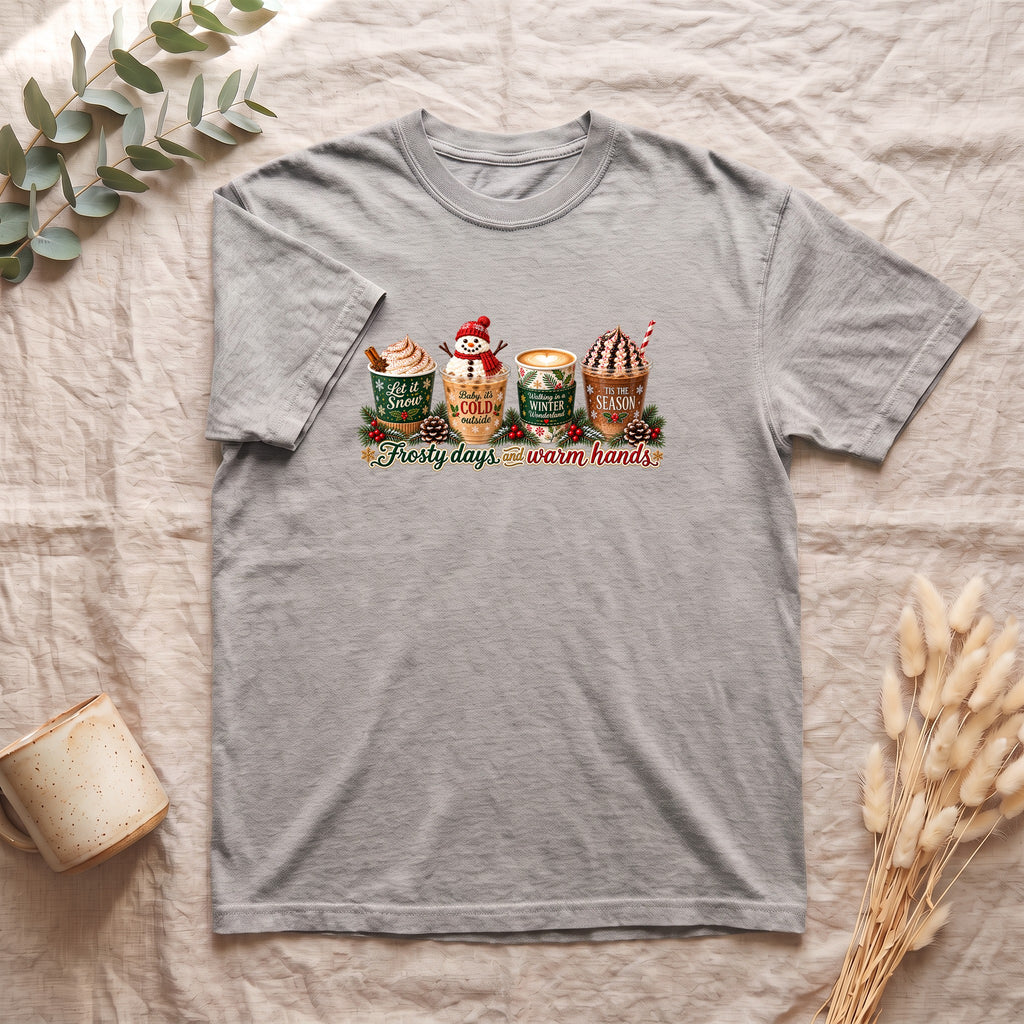 Cozy Holiday Hot Cocoa Graphic Shirt | Winter Drink Design