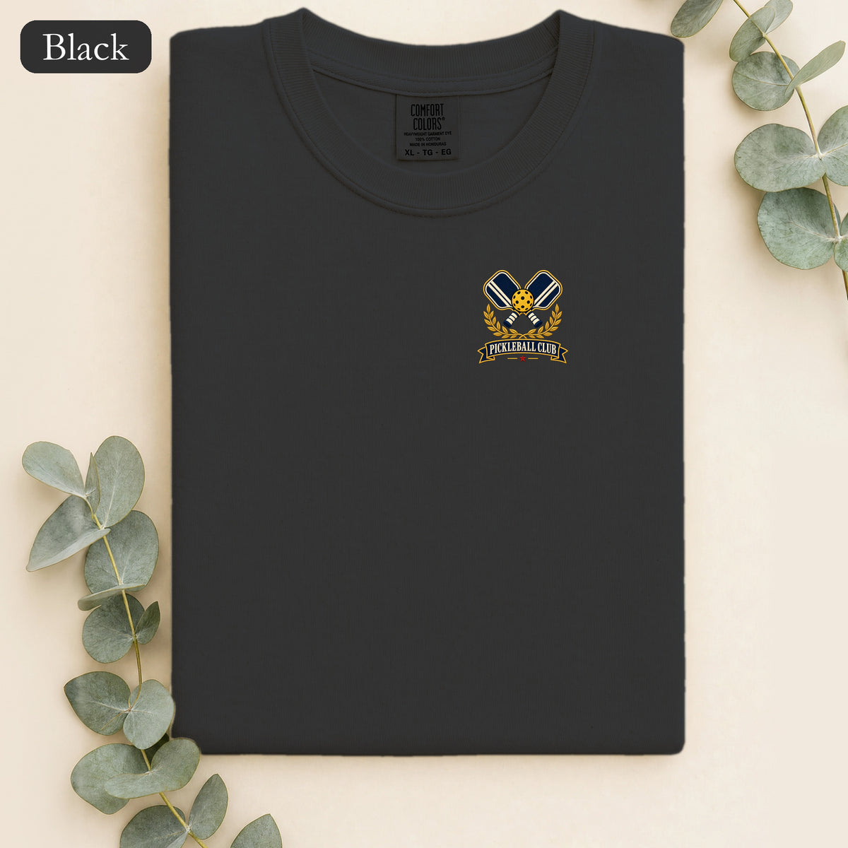 Embroidered Pickleball Club Crest Shirt