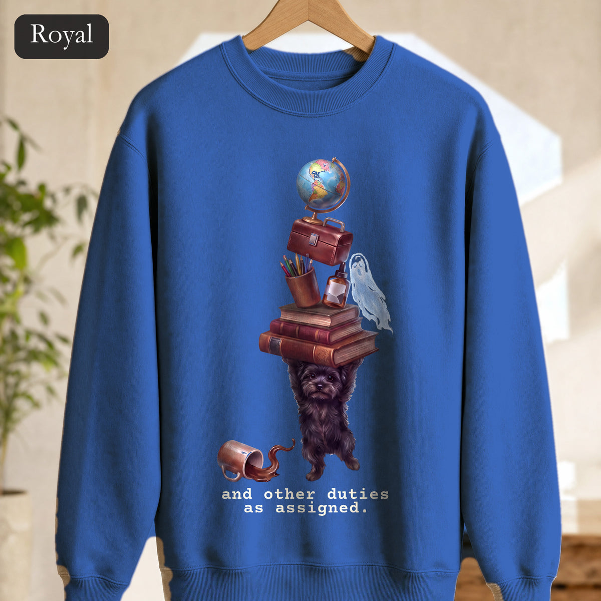 And Other Duties As Assigned Sweatshirt, Funny Paraprofessional Crewneck, School Staff Dog Sweatshirt, Teacher and Teacher Aide Gift
