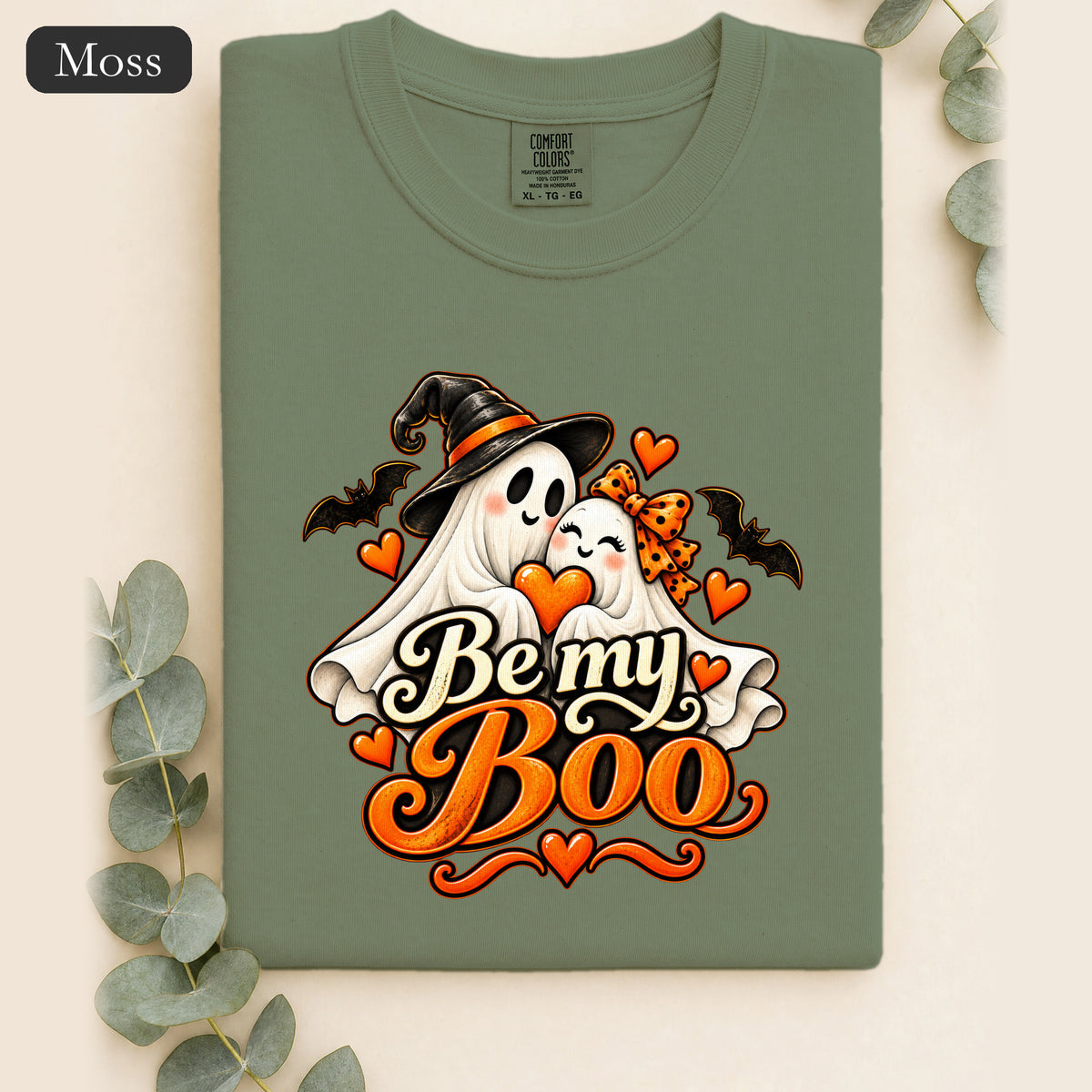 Be My Boo ghost couple Shirt | Halloween spooky hearts