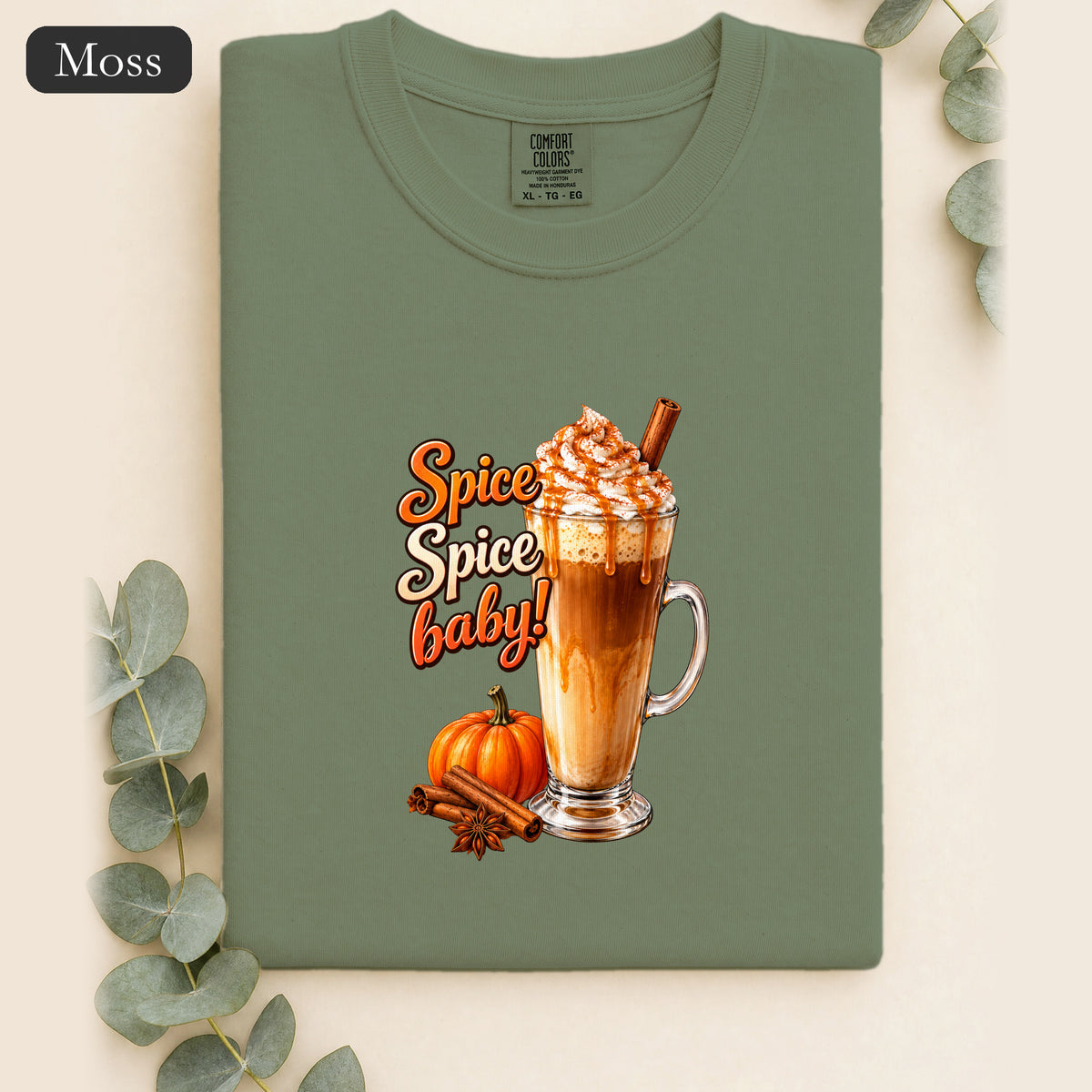 Spice Spice Baby Pumpkin Spice Latte Shirt | Fall Coffee Tee