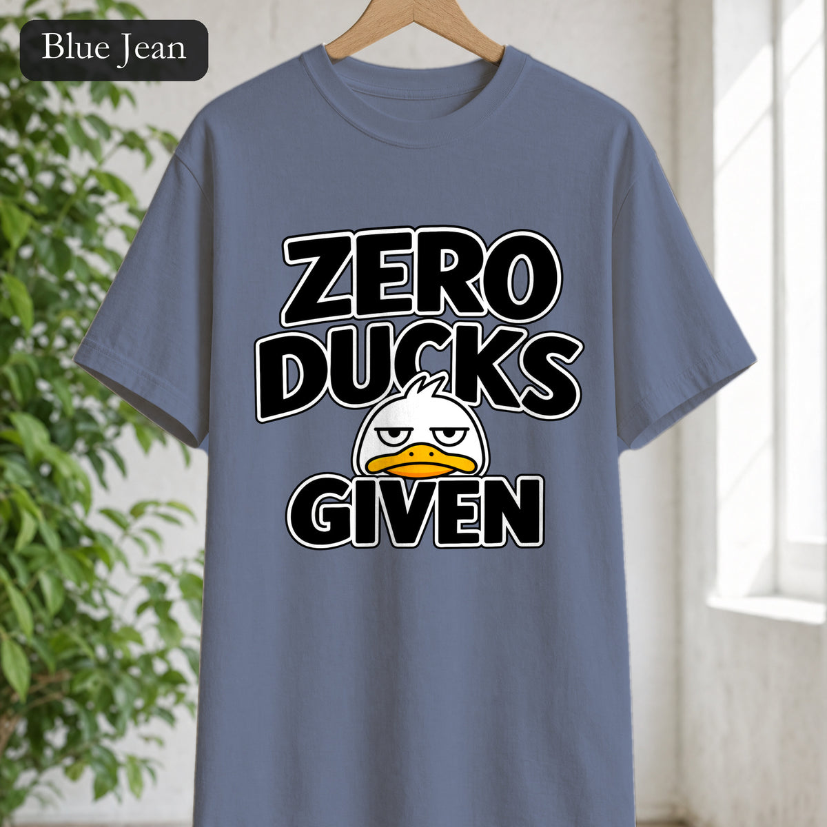 Zero Ducks Given shirt | Funny duck illustration, sarcastic slogan