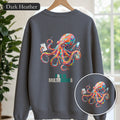 PhD in Multitasking Shirt, Funny Octopus Tee, Busy Mom Boss Gift, Painterly Ocean Humor Sweatshirt