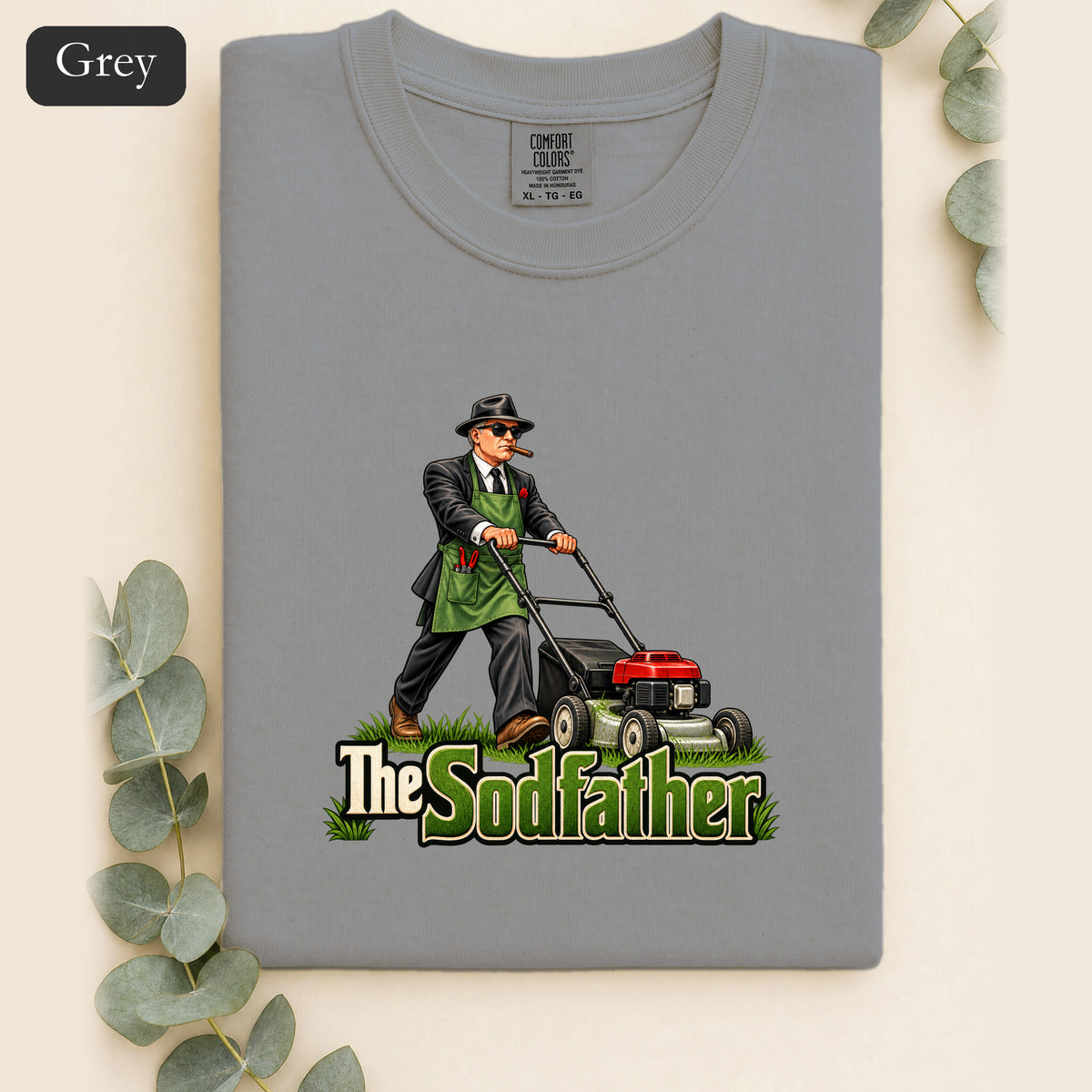 The Sodfather lawn mower illustration Shirt | Gardening humor