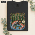 Fly Fishing Reel shirt | Trout Graphic | River Scene, Fly Fishing