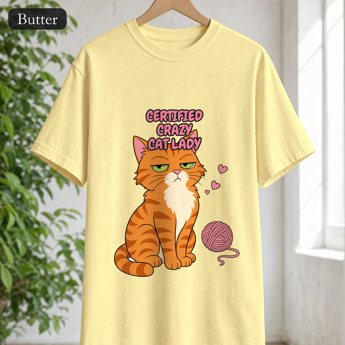 Certified Crazy Cat Lady Shirt, Orange Cat Mom Tee, Ginger Cat Lover Gift, Funny Cat Owner Sweatshirt