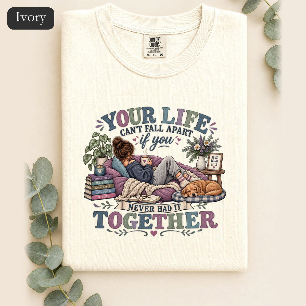 Your Life Your Cottagecore Aesthetic Shirt | Cozy Reading Dog Design