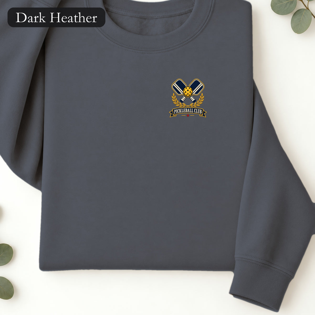 Embroidered Pickleball Club Crest Sweatshirt