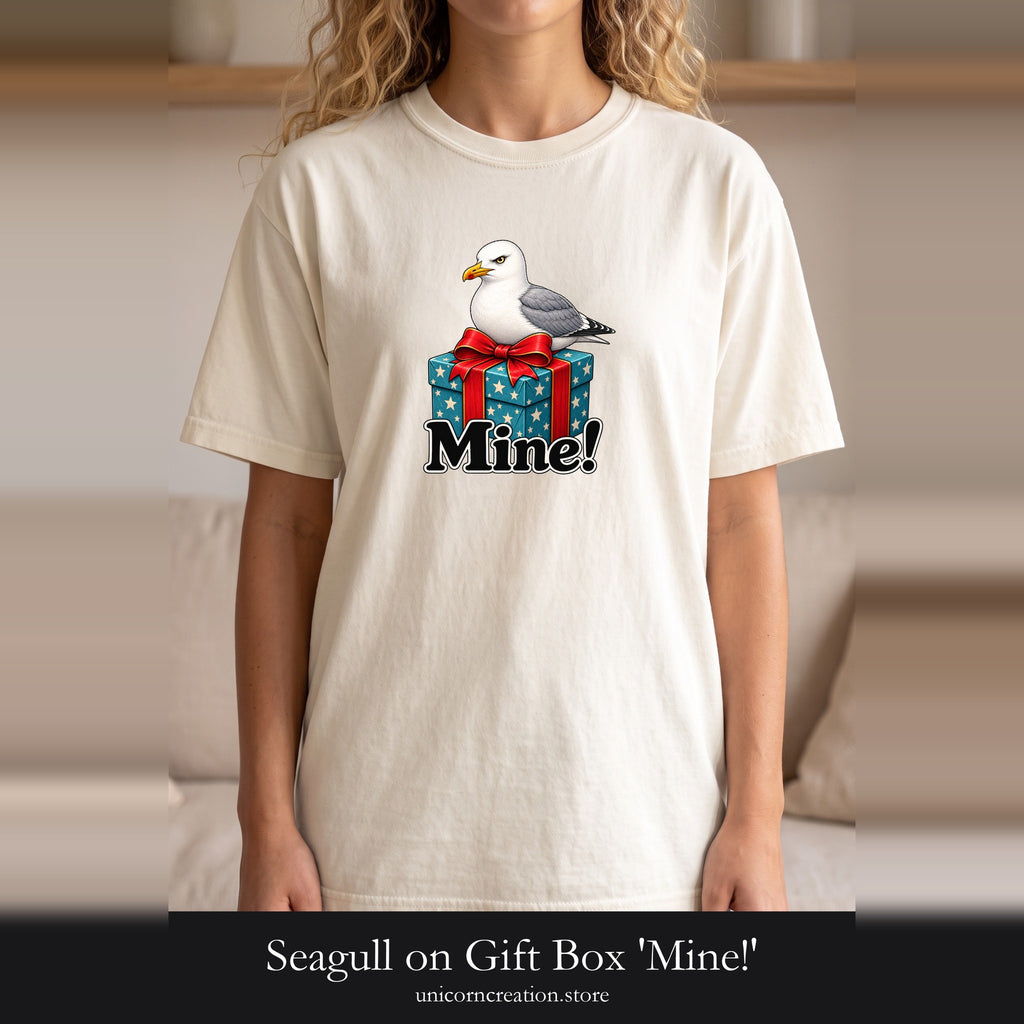 Seagull on Gift Box 'Mine!' Tee